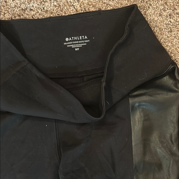 Athleta Black Delancey Shine Moto Tight - Picture 3 of 4